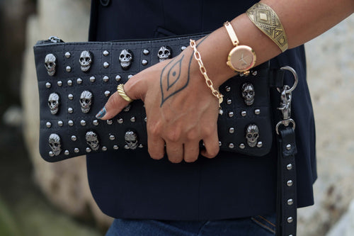 Catacomb pouch with wrist strap and clip
