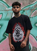 Mahakali tee, front print close-up