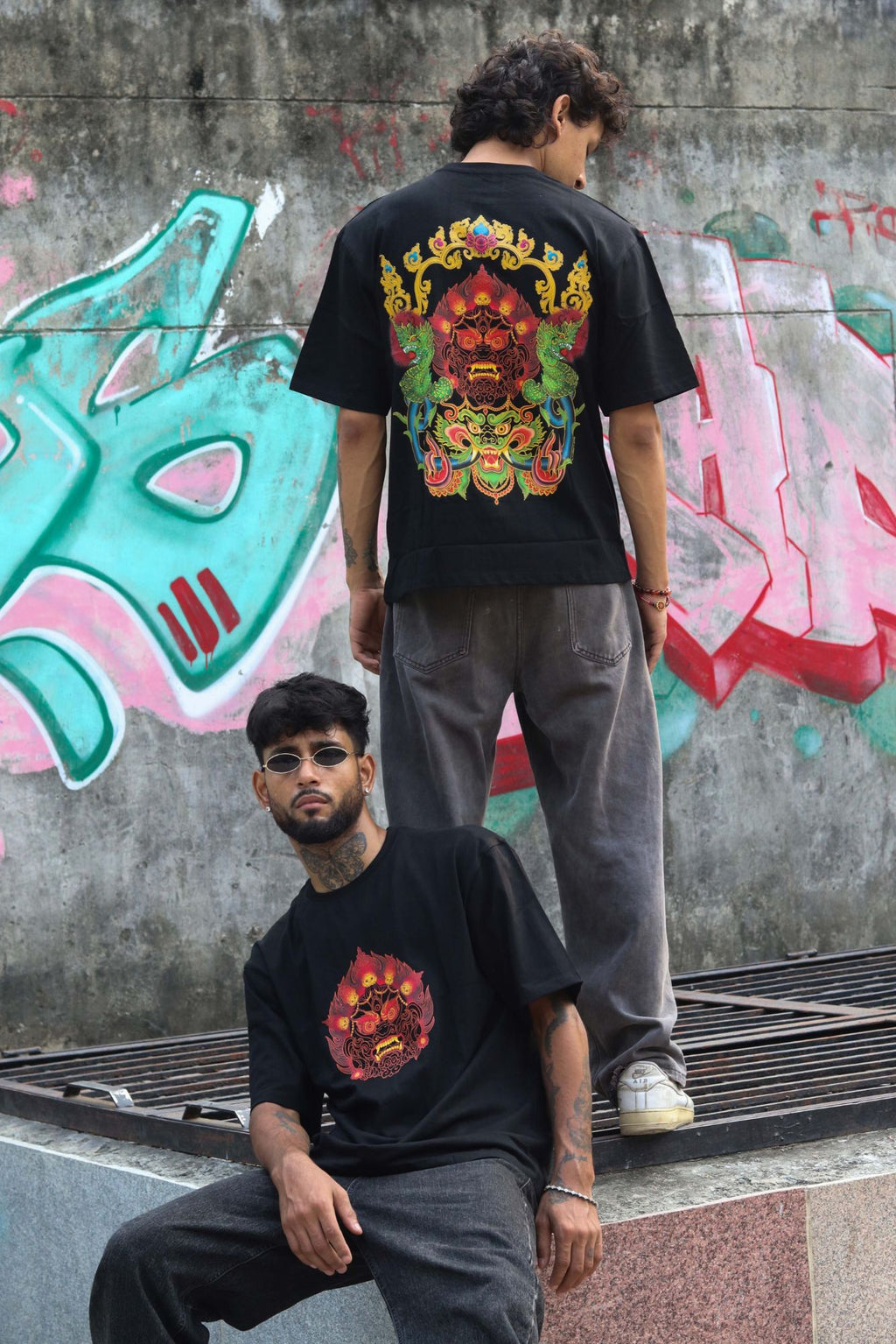 Divine Wrath tee, front and back together